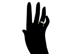 Gold & Platinum Wavy Wedding Band -Antique Jewellery Company 6