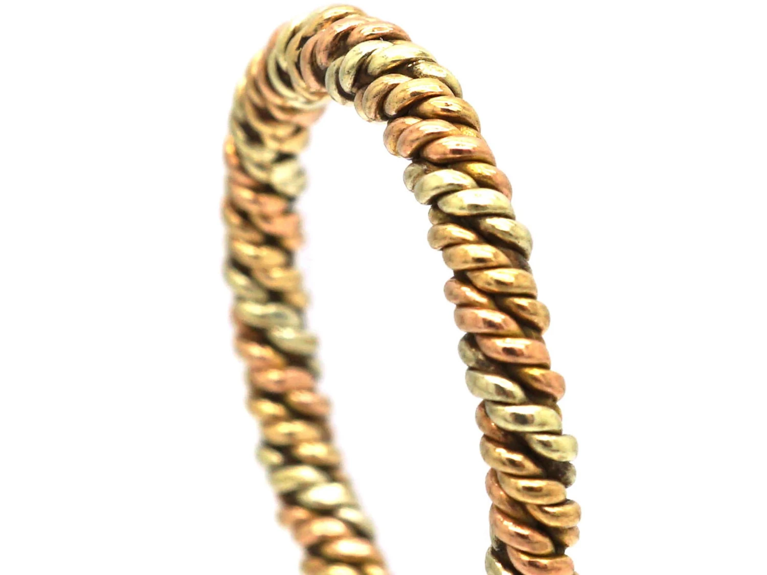 9ct Three Colour Twisted Gold Wedding Ring 4 9ct Three Colour Twisted Gold Wedding Ring - Image 2