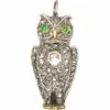 Victorian Owl Pendant Set With Rose Cut Diamonds & Green Garnets -Antique Jewellery Company 607901df dsc07705 scaled 1