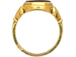 18ct Gold Signet Ring Set With A Carnelian -Antique Jewellery Company 624010b8 dsc00305 scaled 1