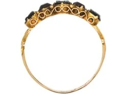 Regency 15ct Gold Ring Set With Onyx & Garnets With Flower Detail -Antique Jewellery Company 6299bd40 dsc08310 scaled 1