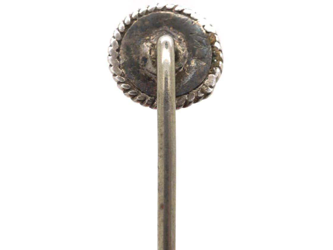 Edwardian Silver & Mother Of Pearl Tie Pin 7 Edwardian Silver & Mother Of Pearl Tie Pin - Image 5