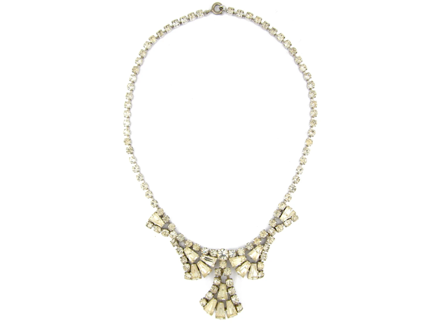 Metal & Paste Art Deco Necklace 3 Metal & Paste Art Deco Necklace