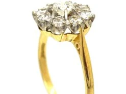 18ct Gold And Diamond Daisy Cluster Ring -Antique Jewellery Company 63e79a78 dsc09620 scaled 1