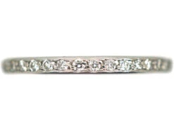 18ct White Gold & Diamond Half Eternity Ring