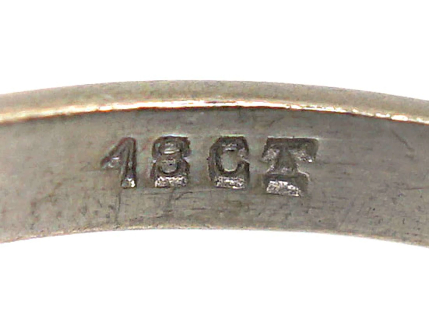 Art Deco 18ct White Gold Sapphire & Diamond Half Eternity Ring 9 Art Deco 18ct White Gold Sapphire & Diamond Half Eternity Ring - Image 7