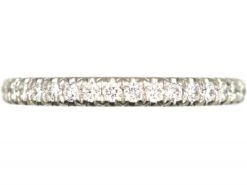 Diamond Set Half Eternity Ring In Original Case By Tiffany & Co