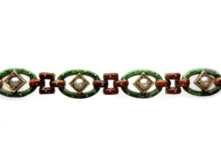 Jubilee Enamel 15ct Gold Bracelet 3 Jubilee Enamel 15ct Gold Bracelet