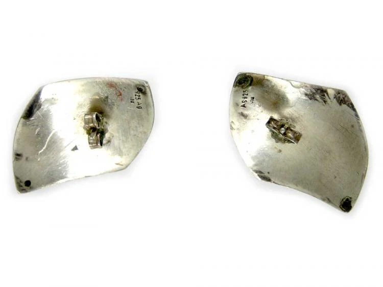 European Silver Wave Earrings 4 European Silver Wave Earrings - Image 2