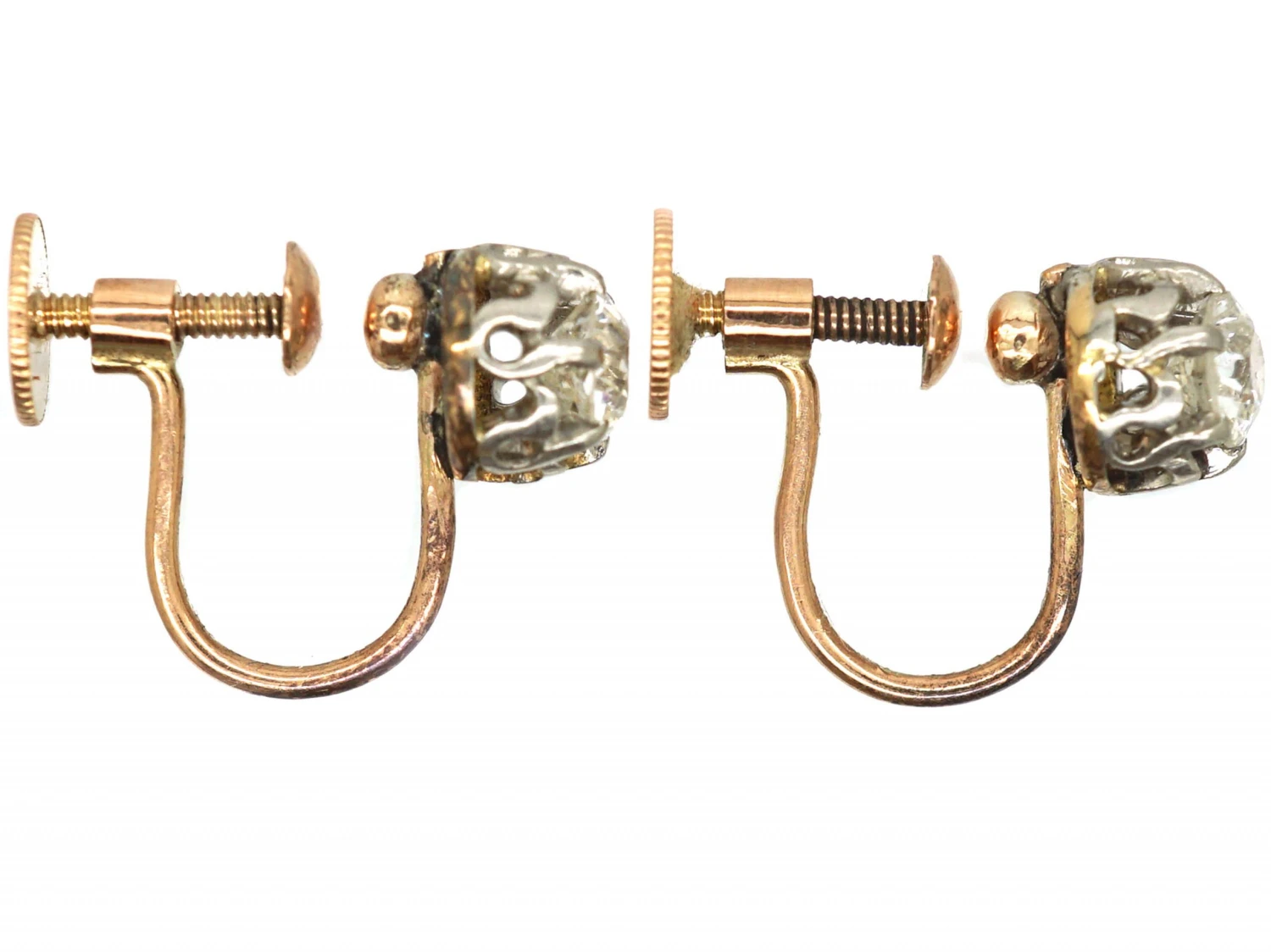 Diamond Solitaire Earrings With Screw Fittings 4 Diamond Solitaire Earrings With Screw Fittings - Image 2