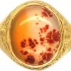 Victorian 18ct Gold & Orange Moss Agate Signet Ring -Antique Jewellery Company 6812f1fb dsc04446 scaled 1