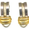 Tiffany Silver & Gold Earrings 1 Tiffany Silver & Gold Earrings -Antique Jewellery Company 6949075b dsc02826
