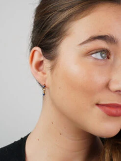 18ct Gold Edwardian Sapphire ​& Diamond Drop Earrings -Antique Jewellery Company 69547d0d nsf04622