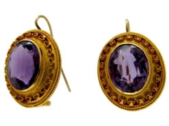 Gold & Amethyst Earrings -Antique Jewellery Company 6a1325183018 499