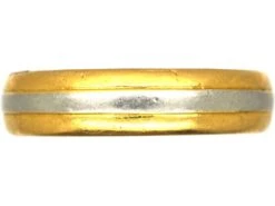 Mid 20th Century 22ct Gold & Platinum Wedding Ring By Charles Green & Sons
