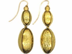 Victorian 15ct Gold Drop Earrings With Gold Rope & Engraved Detail 5 Victorian 15ct Gold Drop Earrings With Gold Rope & Engraved Detail -Antique Jewellery Company 6b229616 dsc06544 scaled 1