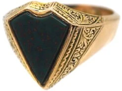 Victorian 15ct Gold Signet Ring With Kite Shaped Bloodstone 15 Victorian 15ct Gold Signet Ring With Kite Shaped Bloodstone -Antique Jewellery Company 6be524bb dsc05149 scaled 1