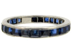 Sapphire 18ct White Gold Eternity Ring -Antique Jewellery Company 6c1325178581 31