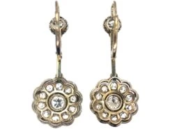 Art Deco 14ct White & Yellow Gold & Diamond Drop Cluster Earrings -Antique Jewellery Company 6c64596f dsc00115 scaled 1