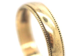 9ct Gold Wedding Ring With Decorated Edge -Antique Jewellery Company 6db7decf dsc03493 scaled 1
