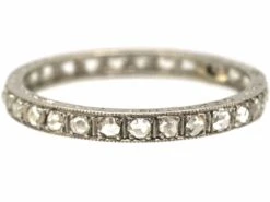 Art Deco Platinum & Rose Diamond Eternity Ring 9 Art Deco Platinum & Rose Diamond Eternity Ring -Antique Jewellery Company 6f63955b dsc05100 scaled 1