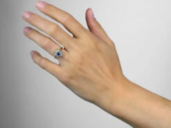 Edwardian 14ct Gold, Sapphire & Rose Diamond Cluster Ring 10 Edwardian 14ct Gold, Sapphire & Rose Diamond Cluster Ring -Antique Jewellery Company 6ff2a963 dscf7632