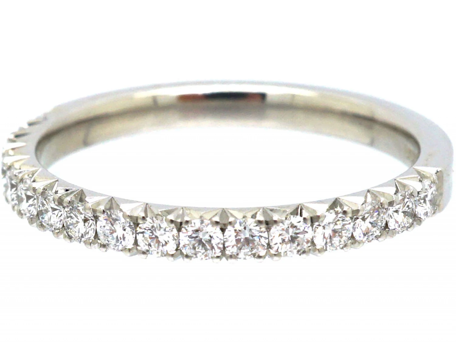 Platinum & Diamond Half Eternity Ring 5 Platinum & Diamond Half Eternity Ring - Image 3