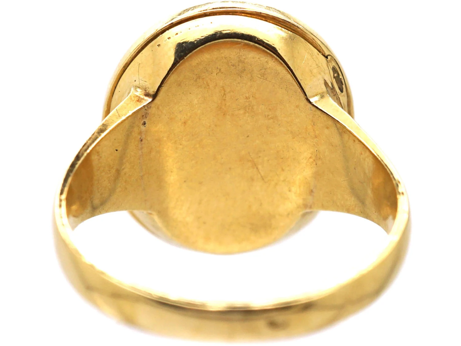 French 19th Century 18ct Gold Signet Ring With Hinged Locket Inside 7 French 19th Century 18ct Gold Signet Ring With Hinged Locket Inside - Image 5