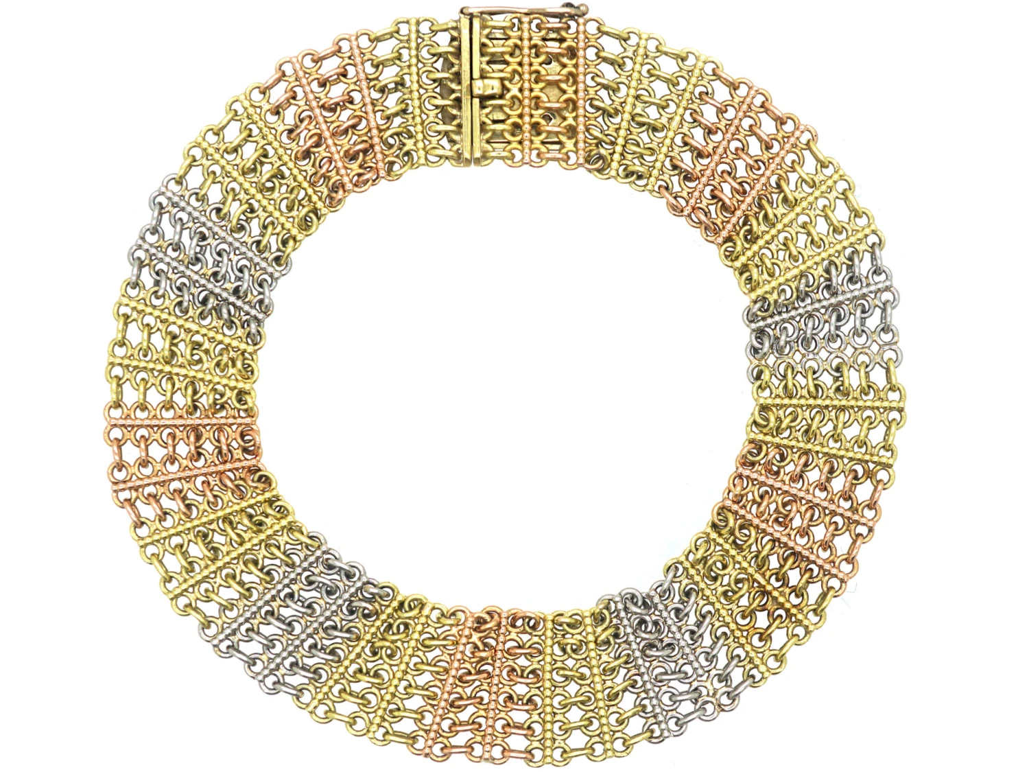 Edwardian Two Colour Gold & Platinum Bracelet 3 Edwardian Two Colour Gold & Platinum Bracelet