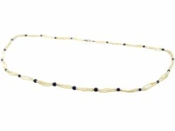 Edwardian Seed Pearl & Lapis Bead Necklace With 18ct White Gold Clasp -Antique Jewellery Company 72e24ccc dsc06731 scaled 1