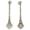 Long Drop Diamond Edwardian Earrings -Antique Jewellery Company 73a1