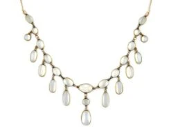 Gold Moonstone Festoon Necklace