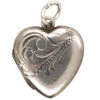 Mid Century Heart Shaped Silver Locket 2 Mid Century Heart Shaped Silver Locket -Antique Jewellery Company 752939d3 dsc01152