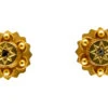 15ct Gold Victorian Round Earrings 2 15ct Gold Victorian Round Earrings -Antique Jewellery Company 75a1