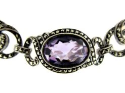 Silver, Marcasite & Amethyst Bracelet -Antique Jewellery Company 76c1367191003 634