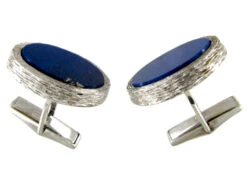 18ct White Gold & Lapis Cufflinks By Kutchinksy -Antique Jewellery Company 76d1349115349 959