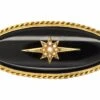Victorian 18ct & Onyx Oval Brooch With A Star Set With Natural Split Pearls 2 Victorian 18ct & Onyx Oval Brooch With A Star Set With Natural Split Pearls -Antique Jewellery Company 76fd90f2 dsc06616 scaled 1