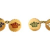 18ct Gold & Enamel Victorian Crown Cufflinks