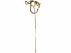 Georgian 15ct Gold Tie Pin Of A Snake Set With Rubies -Antique Jewellery Company 791b4270 dsc04625 scaled 1