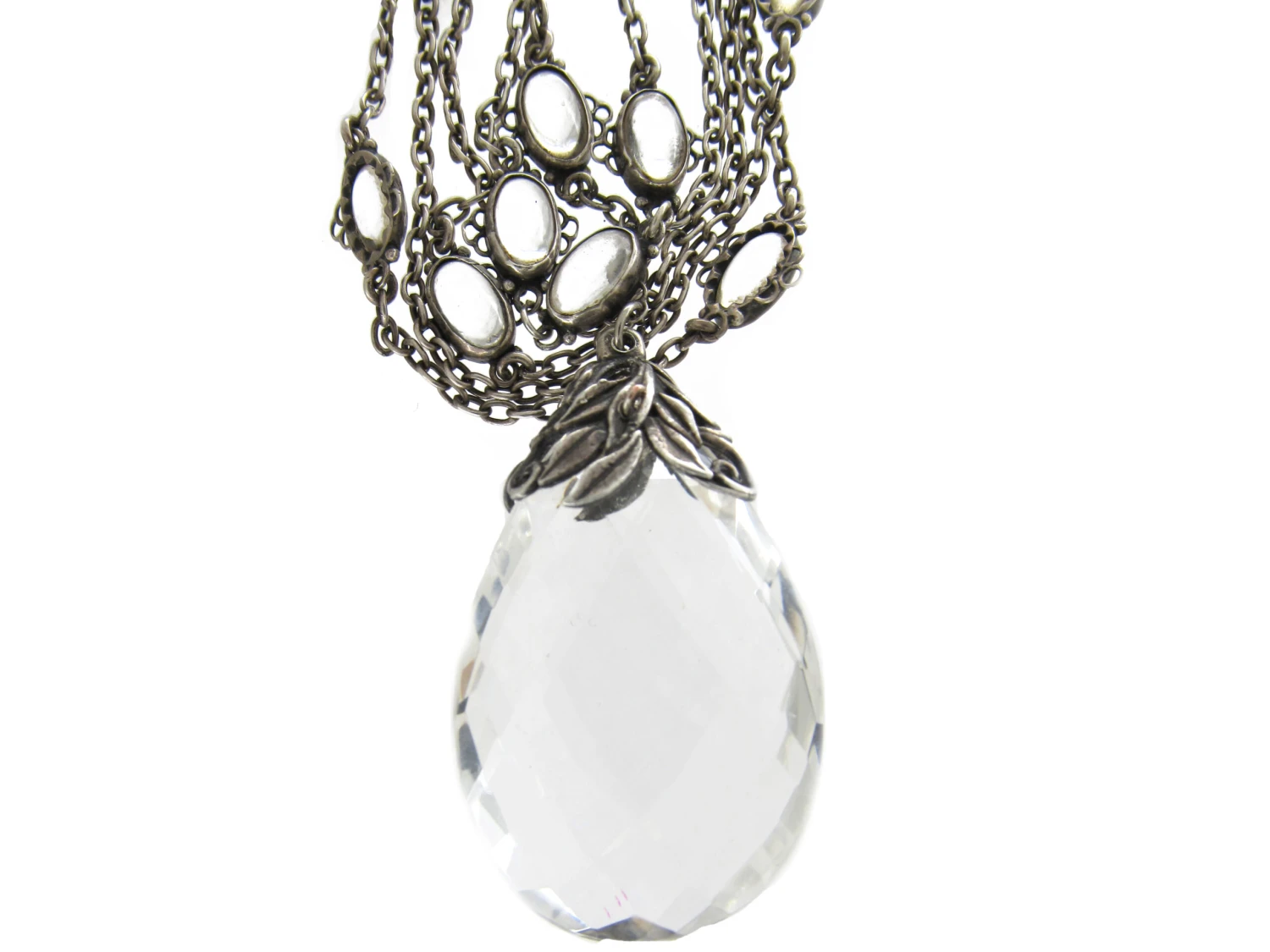 Arts & Crafts Rock Crystal & Silver Long Pendant Necklace By Bernard Instone 6 Arts & Crafts Rock Crystal & Silver Long Pendant Necklace By Bernard Instone - Image 4