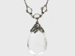 Arts & Crafts Rock Crystal & Silver Long Pendant Necklace By Bernard Instone 8 Arts & Crafts Rock Crystal & Silver Long Pendant Necklace By Bernard Instone -Antique Jewellery Company 79c 1