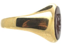 9ct Gold Signet Ring With Carnelian Intaglio Of A Lion -Antique Jewellery Company 79dcd28c dsc07332 scaled 1