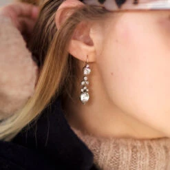 Georgian Silver & Gold, Paste Pear Shaped Drop Earrings 7 Georgian Silver & Gold, Paste Pear Shaped Drop Earrings -Antique Jewellery Company 7a 2