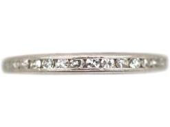 18ct White Gold Tramline Set Diamond Eternity Ring