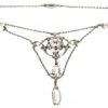 Pink Topaz & Diamond Platinum Necklace 1 Pink Topaz & Diamond Platinum Necklace -Antique Jewellery Company 7a1282645964 986