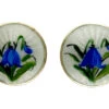 Silver & Enamel Gentian Earrings