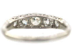 Edwardian Platinum & Diamond Five Stone Ring 11 Edwardian Platinum & Diamond Five Stone Ring -Antique Jewellery Company 7abb8777 dsc03053 scaled 1