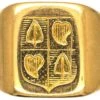 Early 20th Century Belgian 18ct Gold Signet Ring With Intaglio Of Weeping Hearts & Spades -Antique Jewellery Company 7afd9d06 dsc07799 scaled 1