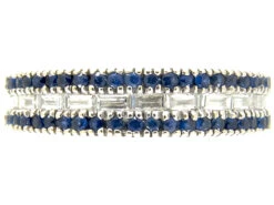 Sapphire & Diamond Half Eternity Ring