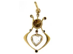 Diamond & White Enamel Pendant -Antique Jewellery Company 7b1299600397 7
